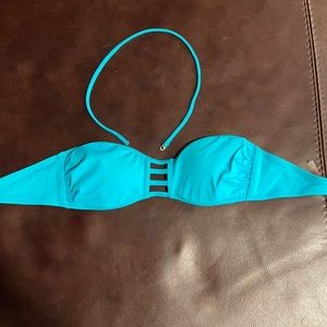 Blue bikini top